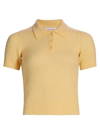 Featherweight Cashmere Short-Sleeve Polo Shirt