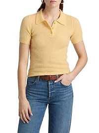 Featherweight Cashmere Short-Sleeve Polo Shirt