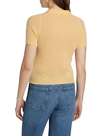 Featherweight Cashmere Short-Sleeve Polo Shirt