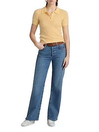 Featherweight Cashmere Short-Sleeve Polo Shirt