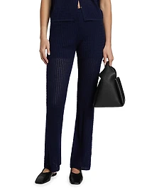 Cable Pointelle Pants