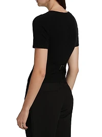 Cashmere Short-Sleeve Cardigan