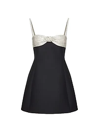 Embroidered Crepe Couture Dress