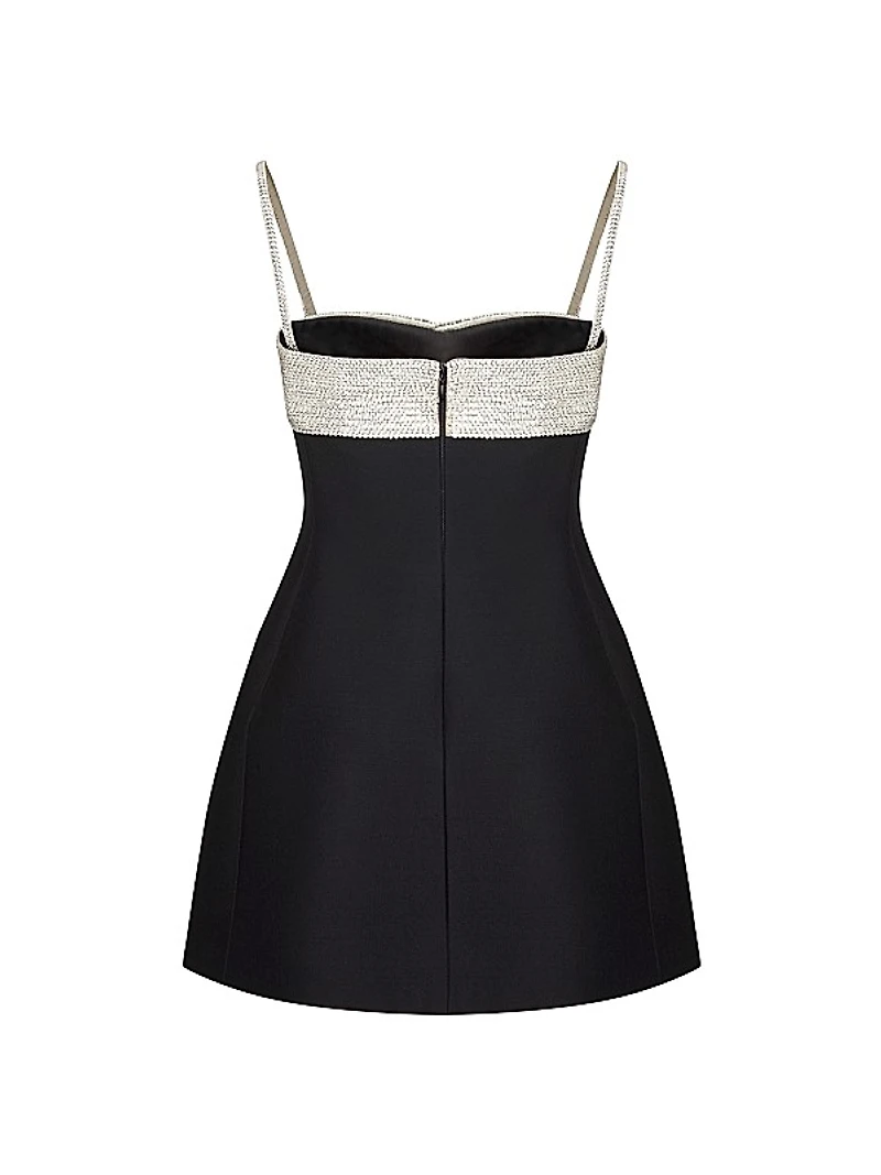 Embroidered Crepe Couture Dress