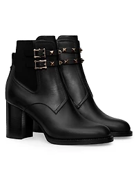 Rockstud 70MM Calfskin Ankle Boots