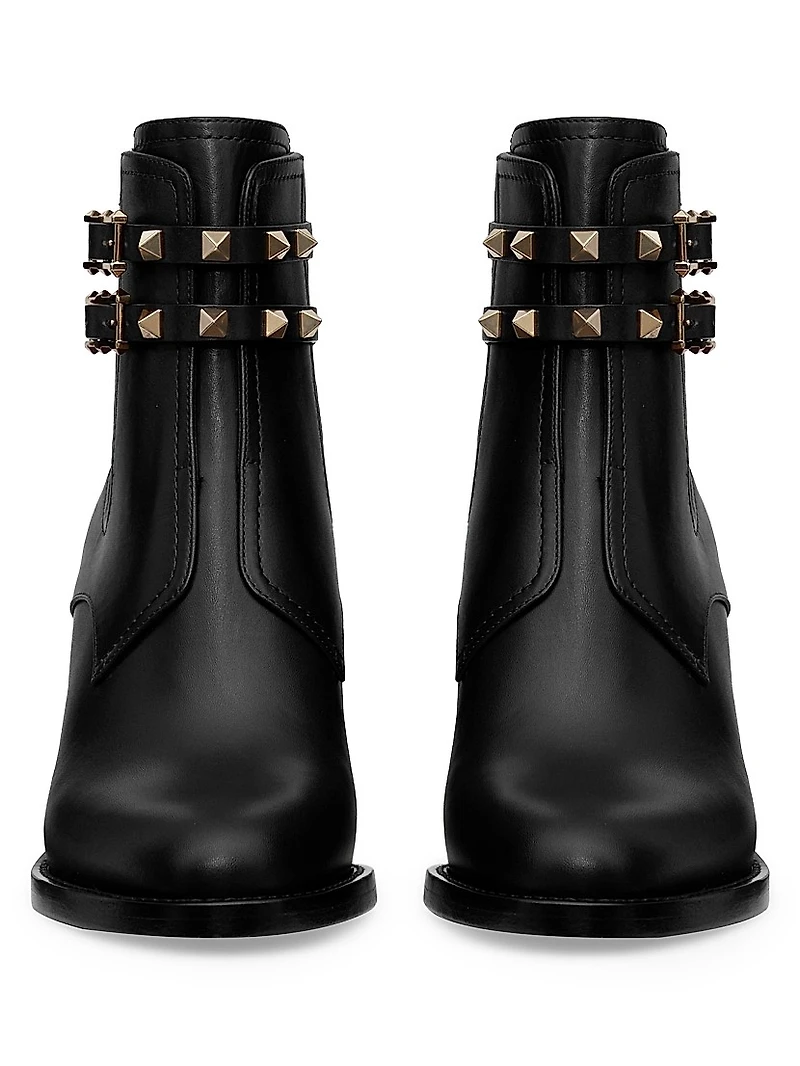 Rockstud 70MM Calfskin Ankle Boots