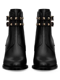 Rockstud 70MM Calfskin Ankle Boots