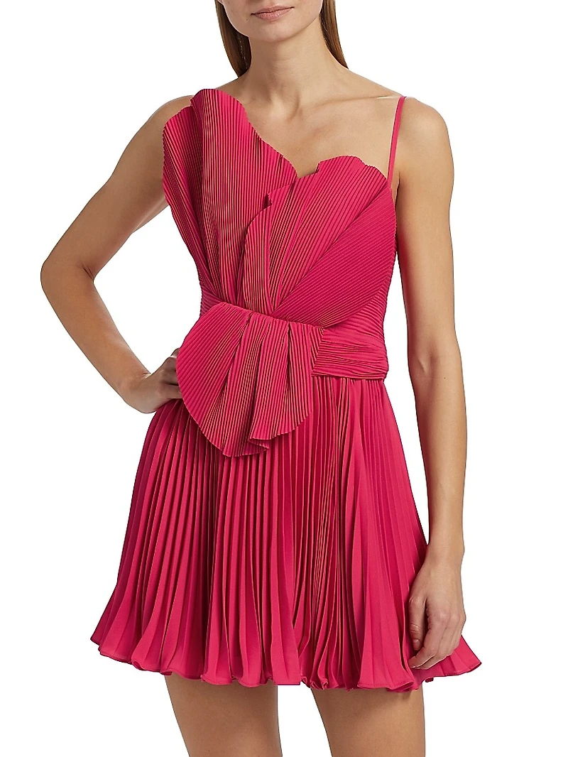 Newtie Plissé Petal Minidress