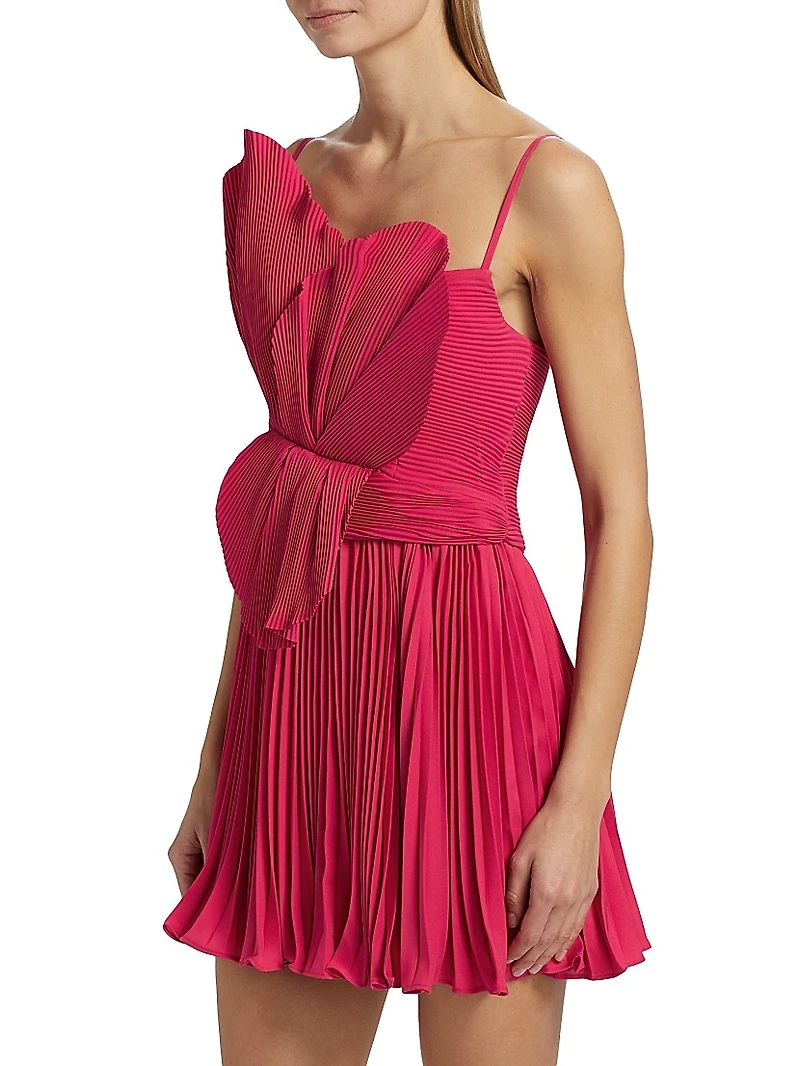 Newtie Plissé Petal Minidress