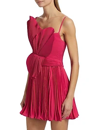 Newtie Plissé Petal Minidress