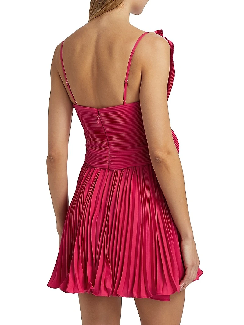 Newtie Plissé Petal Minidress