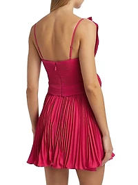 Newtie Plissé Petal Minidress