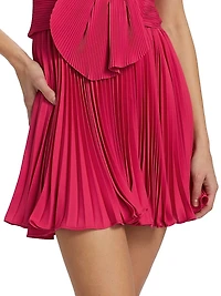 Newtie Plissé Petal Minidress