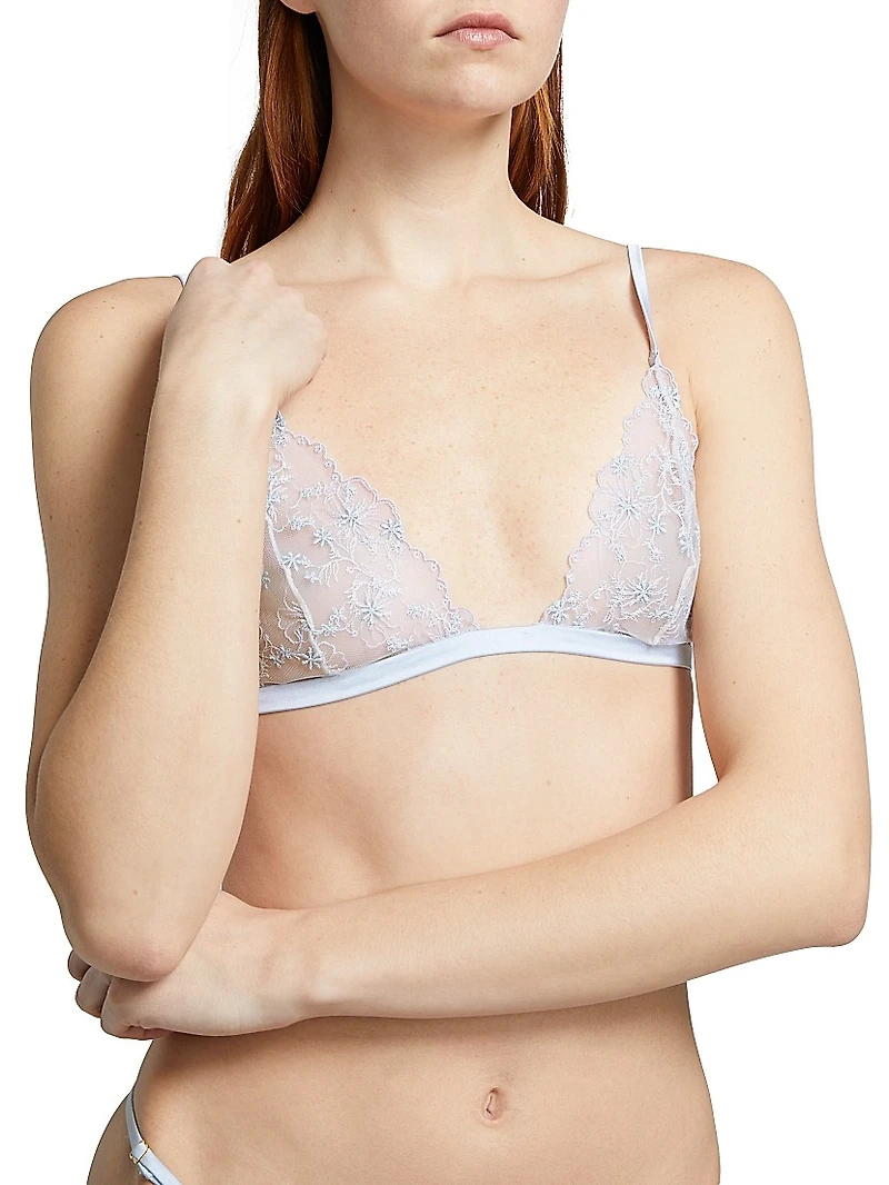 Mathilde Embroidered Soft Triangle Bra