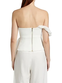 Wigbeth Pleated Off-the-Shoulder Top