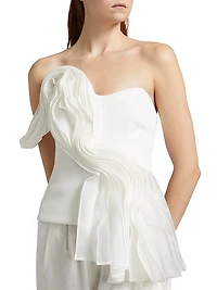 Wigbeth Pleated Off-the-Shoulder Top
