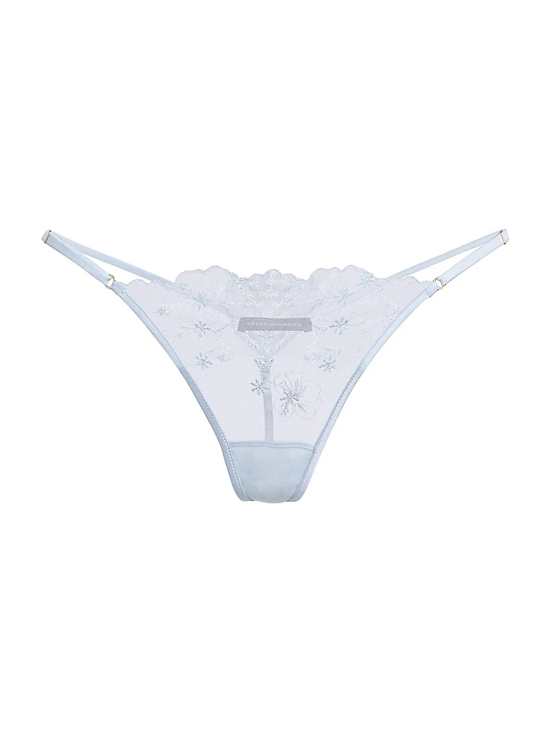 Mathilde Embroidered Lace G-String