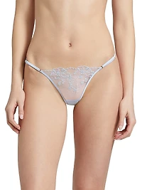 Mathilde Embroidered Lace G-String