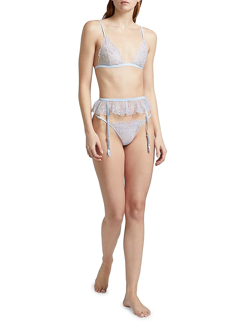 Mathilde Embroidered Lace G-String