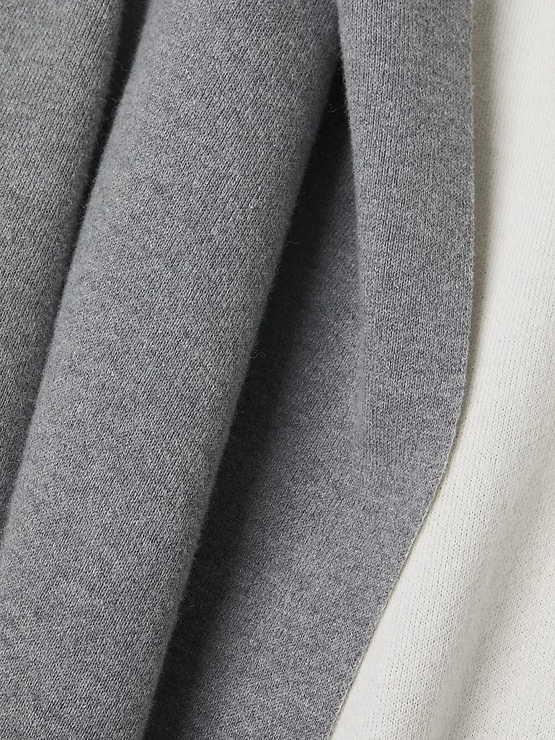 Cotton-Cashmere Reversible Hooded Coatigan