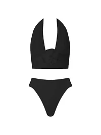 Vives Ruched Halter Bikini