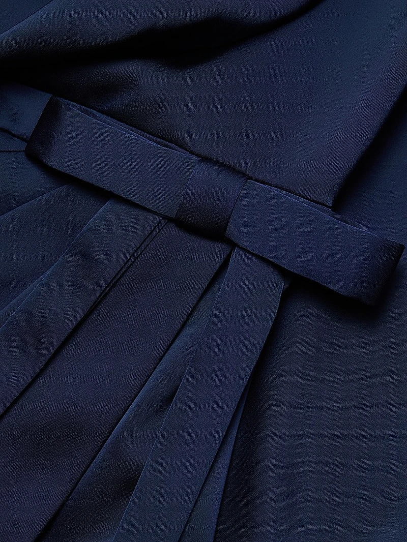 Stephanie Satin Wrap Cocktail Dress