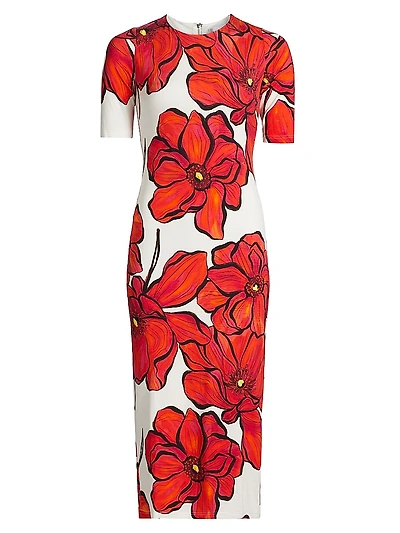 Windflower Jersey Sheath Dress