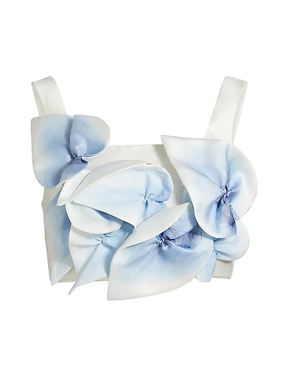 Cragiburne Floral Appliquéd Crop Top