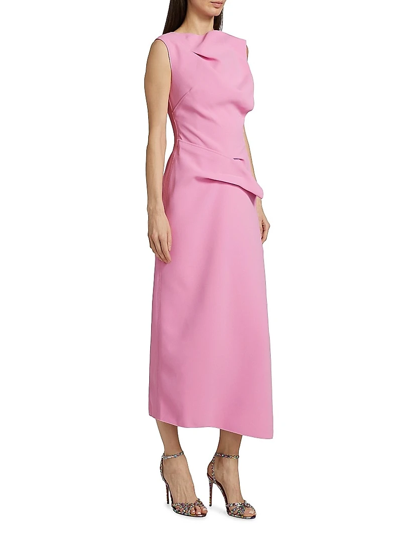 Normanhill Petal Sleeveless Midi-Dress
