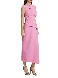 Normanhill Petal Sleeveless Midi-Dress