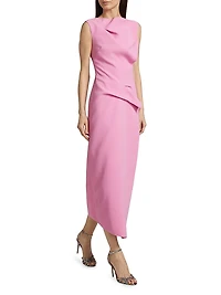 Normanhill Petal Sleeveless Midi-Dress