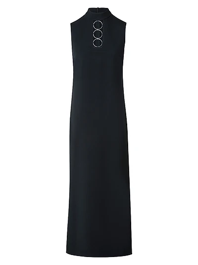 Ring Pull Wool Midi-Dress
