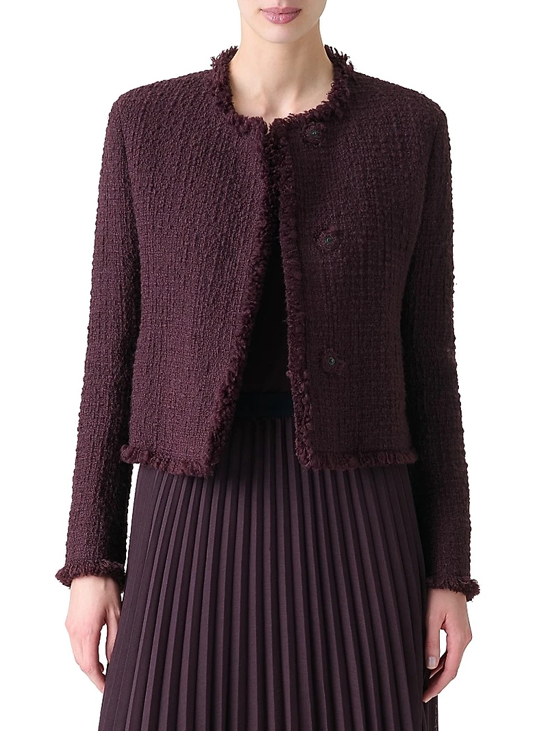 Tweed Round Neck Jacket