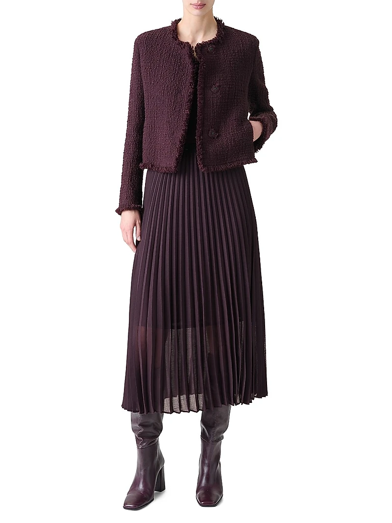 Tweed Round Neck Jacket