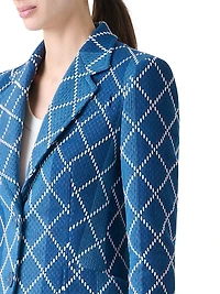 Cotton Diamond Jacquard Single-Breasted Jacket