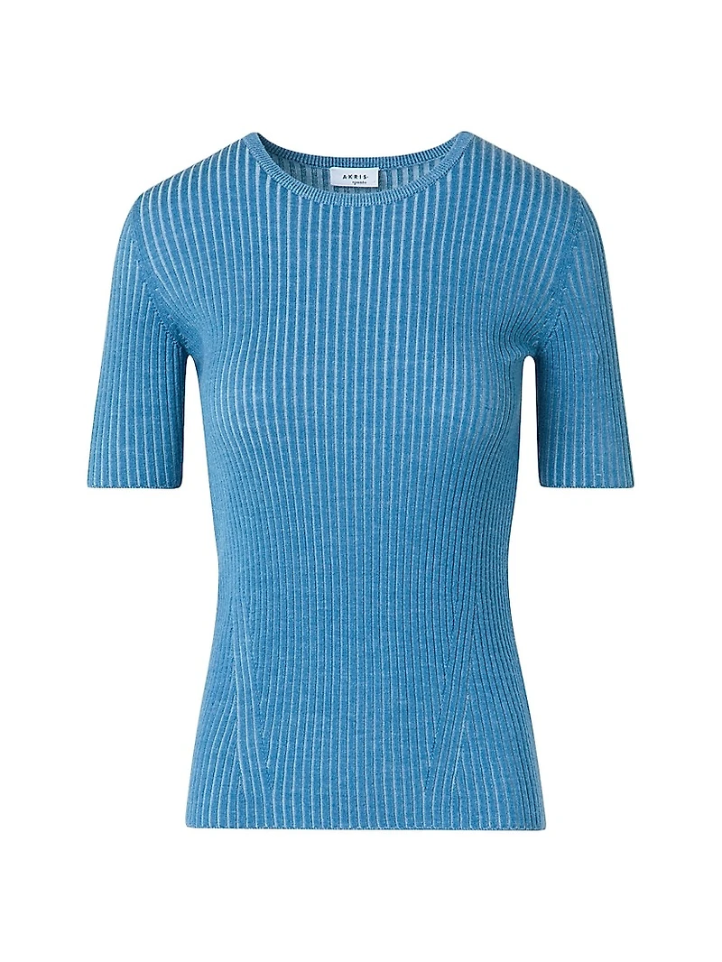 Rib-Knit Wool Top