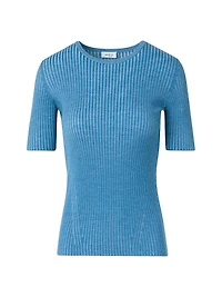 Rib-Knit Wool Top