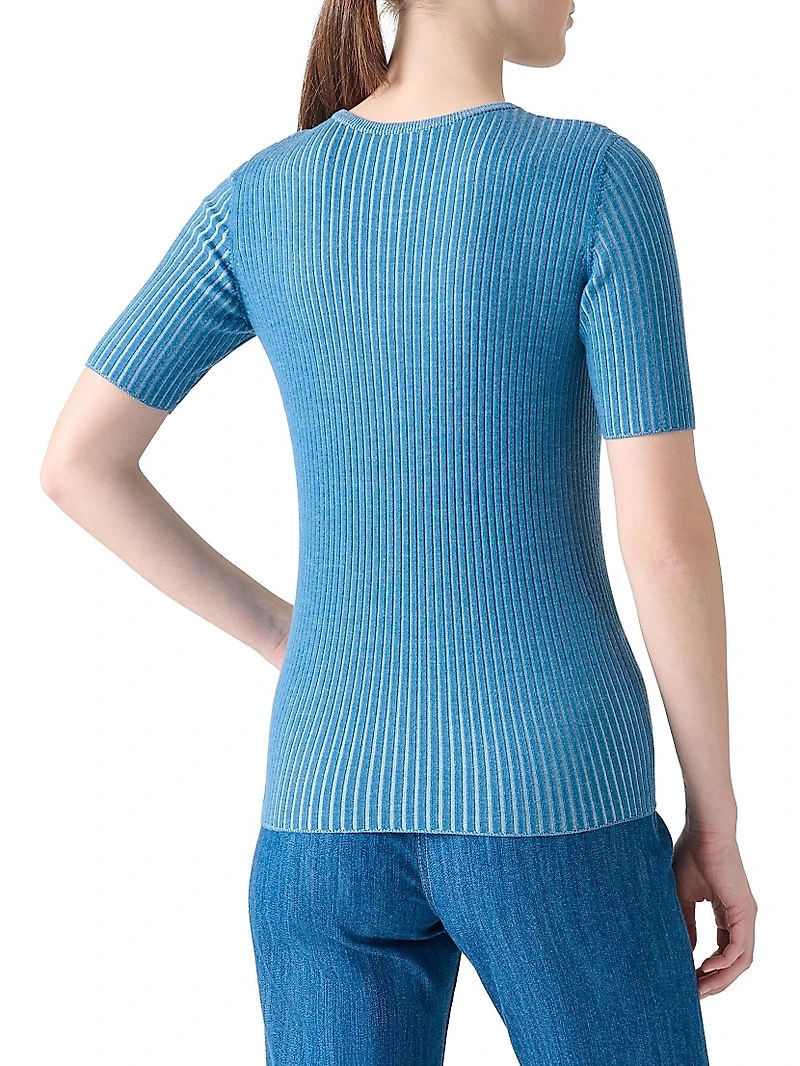 Rib-Knit Wool Top