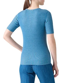 Rib-Knit Wool Top