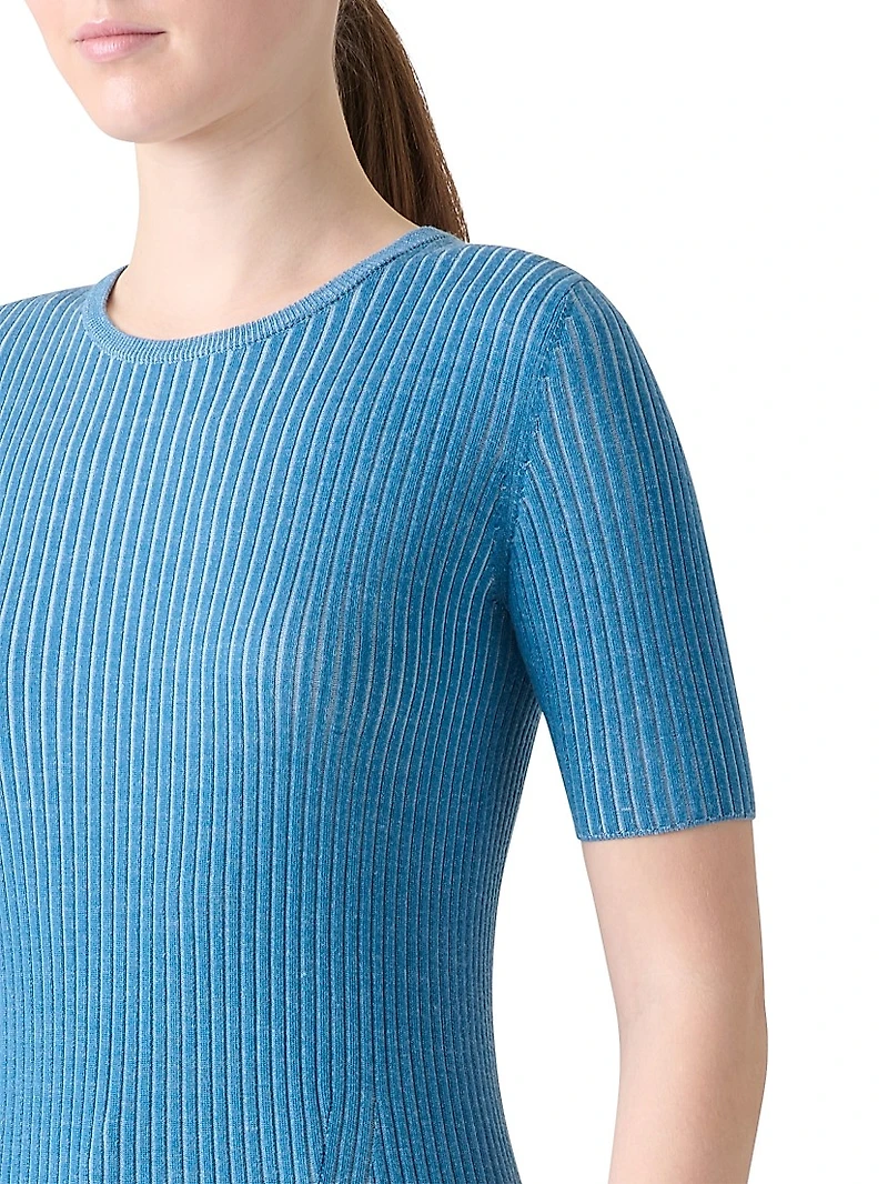 Rib-Knit Wool Top