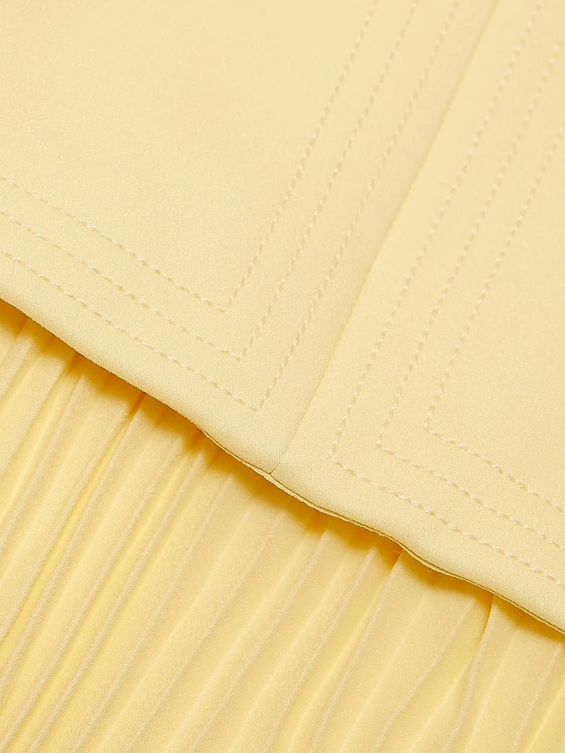 Brayswick Pleated Strapless Maxi-Dress