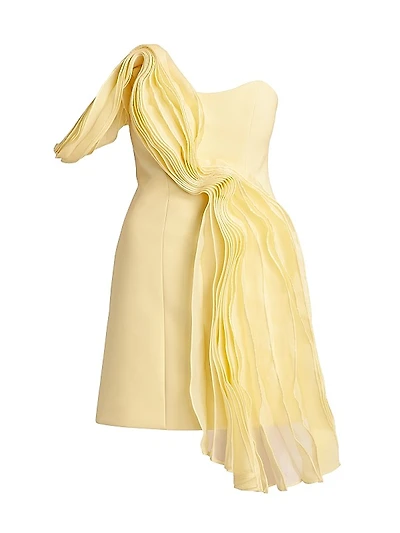 Merridale Pleated Strapless Minidress