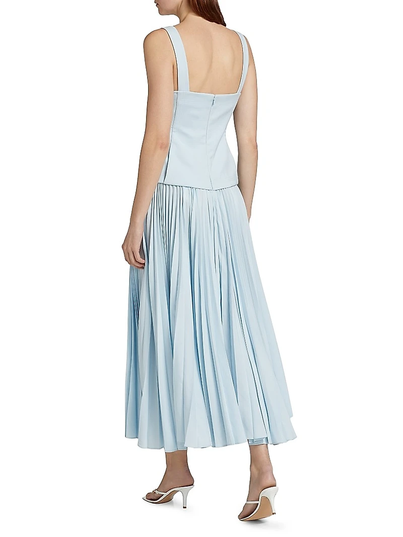 Hollinshill Pleated Sleeveless Maxi Dress