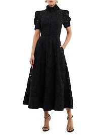 Kitsu Lace Midi Shirtdress