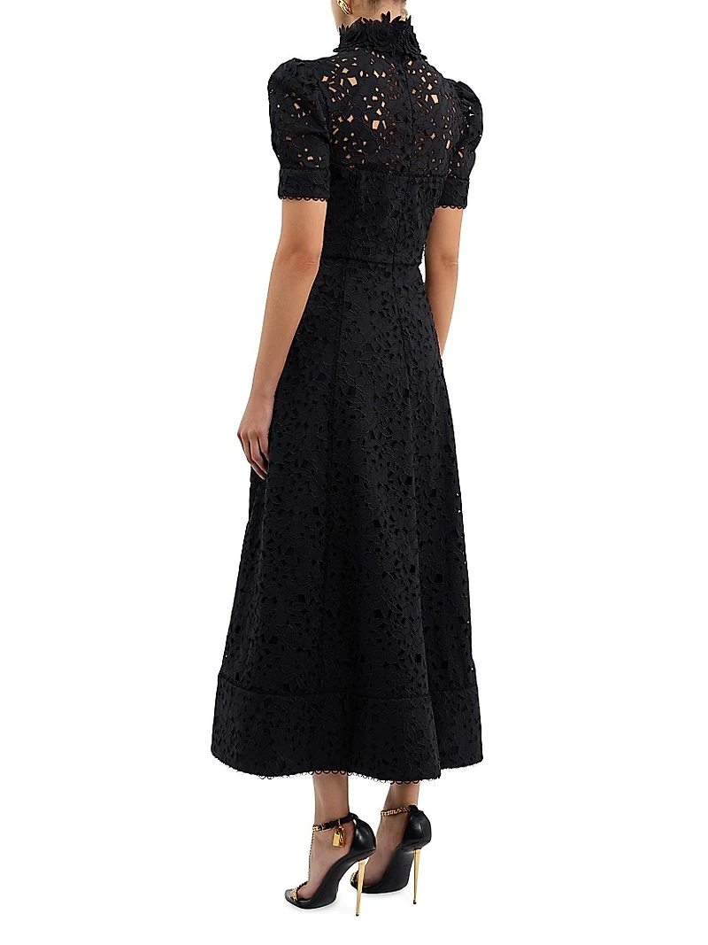 Kitsu Lace Midi Shirtdress
