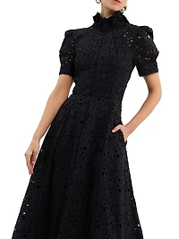 Kitsu Lace Midi Shirtdress