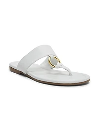 Olivia Leather Flat Sandals