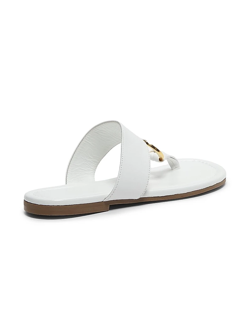 Olivia Leather Flat Sandals