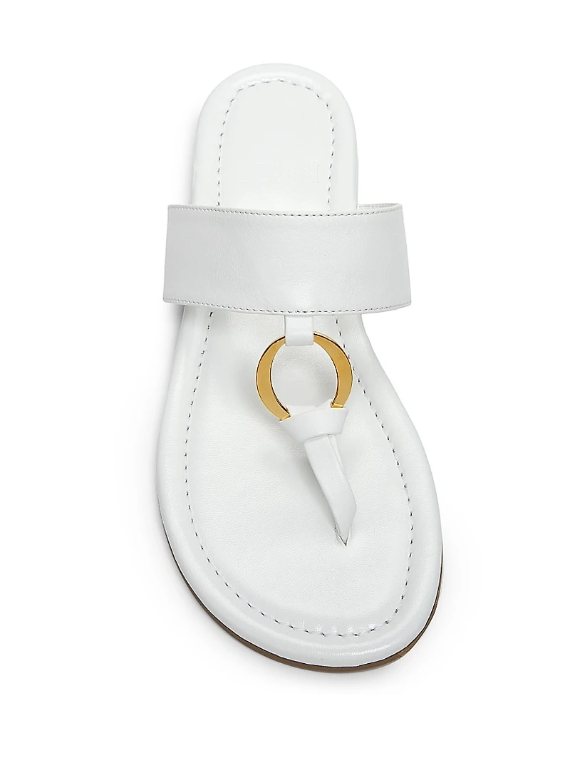 Olivia Leather Flat Sandals