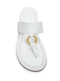 Olivia Leather Flat Sandals